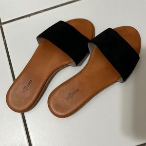 Treasure and bond leather slides 6 1/2
